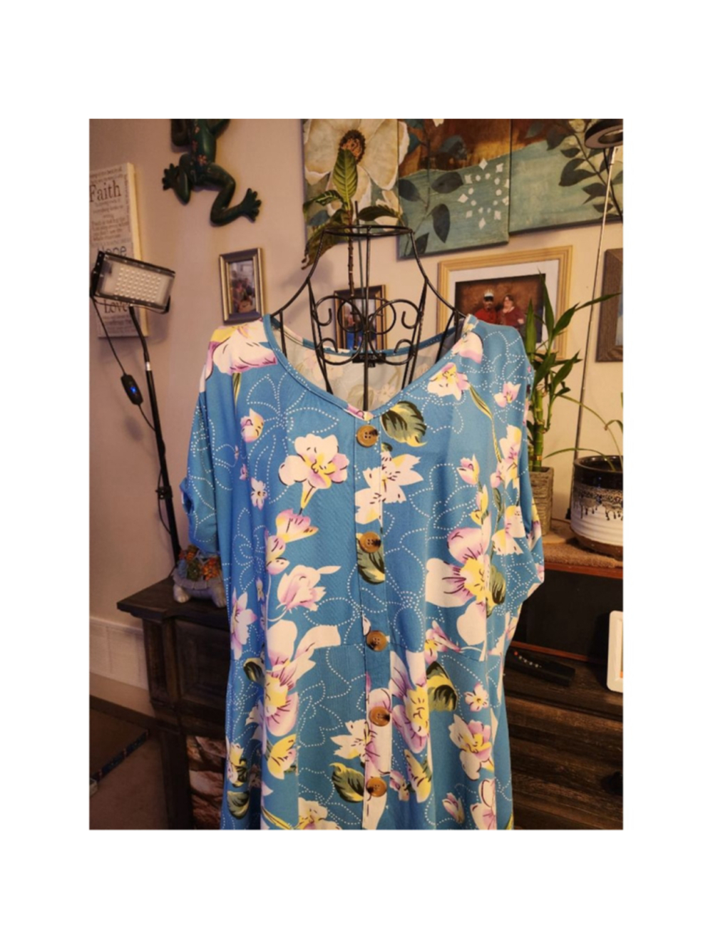 Voianlimo floral button us dress size 2x - Picture 3 of 9